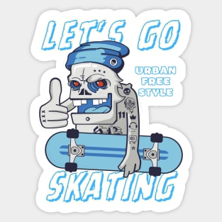 Let's go Skating Sticker